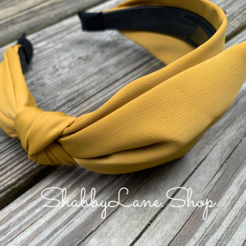 Beautiful bow headband - mustard Shabby Lane