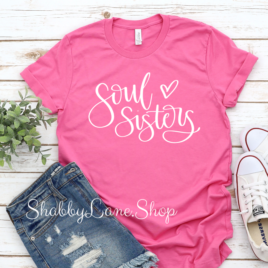 Soul Sisters - pink T-shirt tee Shabby Lane