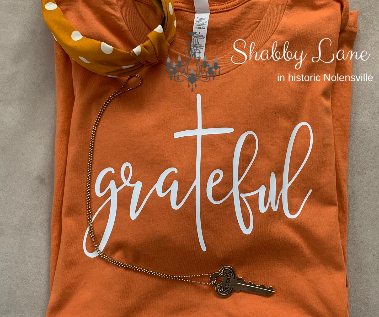 Grateful tee burnt orange tee Shabby Lane