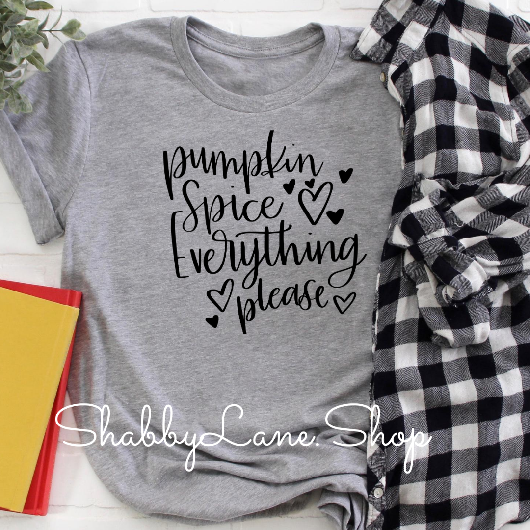 Pumpkin spice everything ! Gray tee Shabby Lane