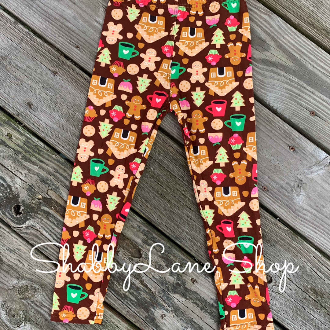 Children’s leggings - gingerbread men Shabby Lane