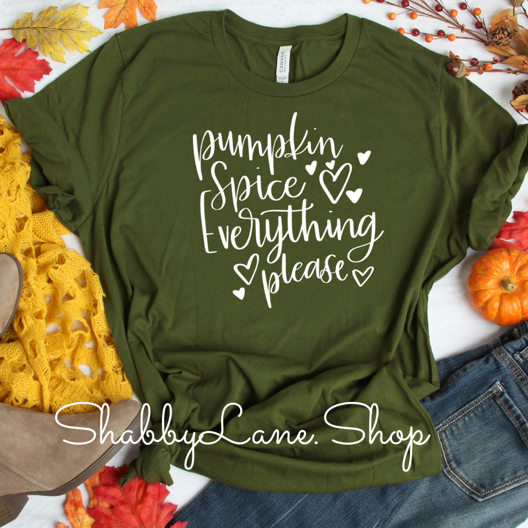 Pumpkin spice everything ! Olive tee Shabby Lane