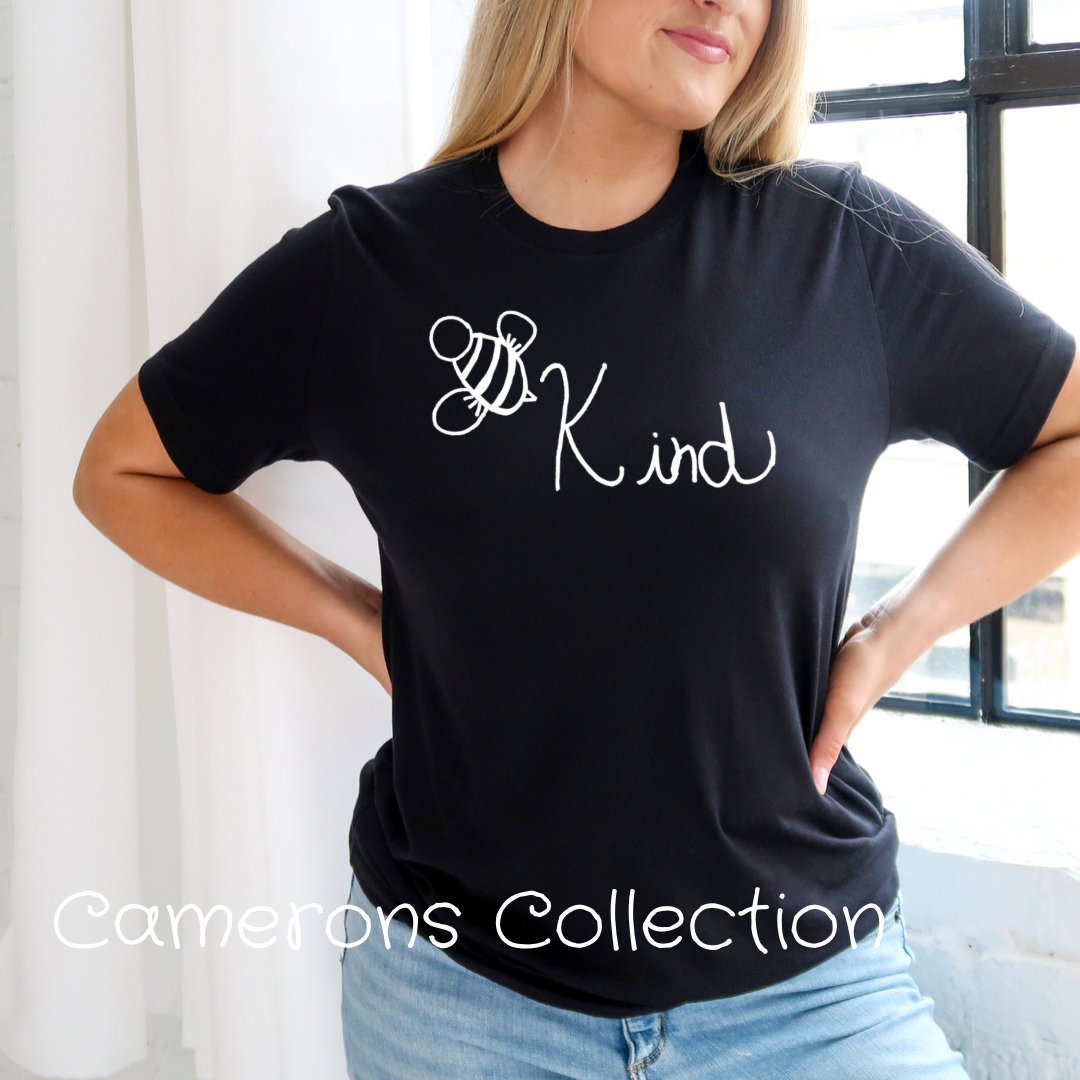 Bee Kind - Cameron Collection Black T-shirt tee Shabby Lane