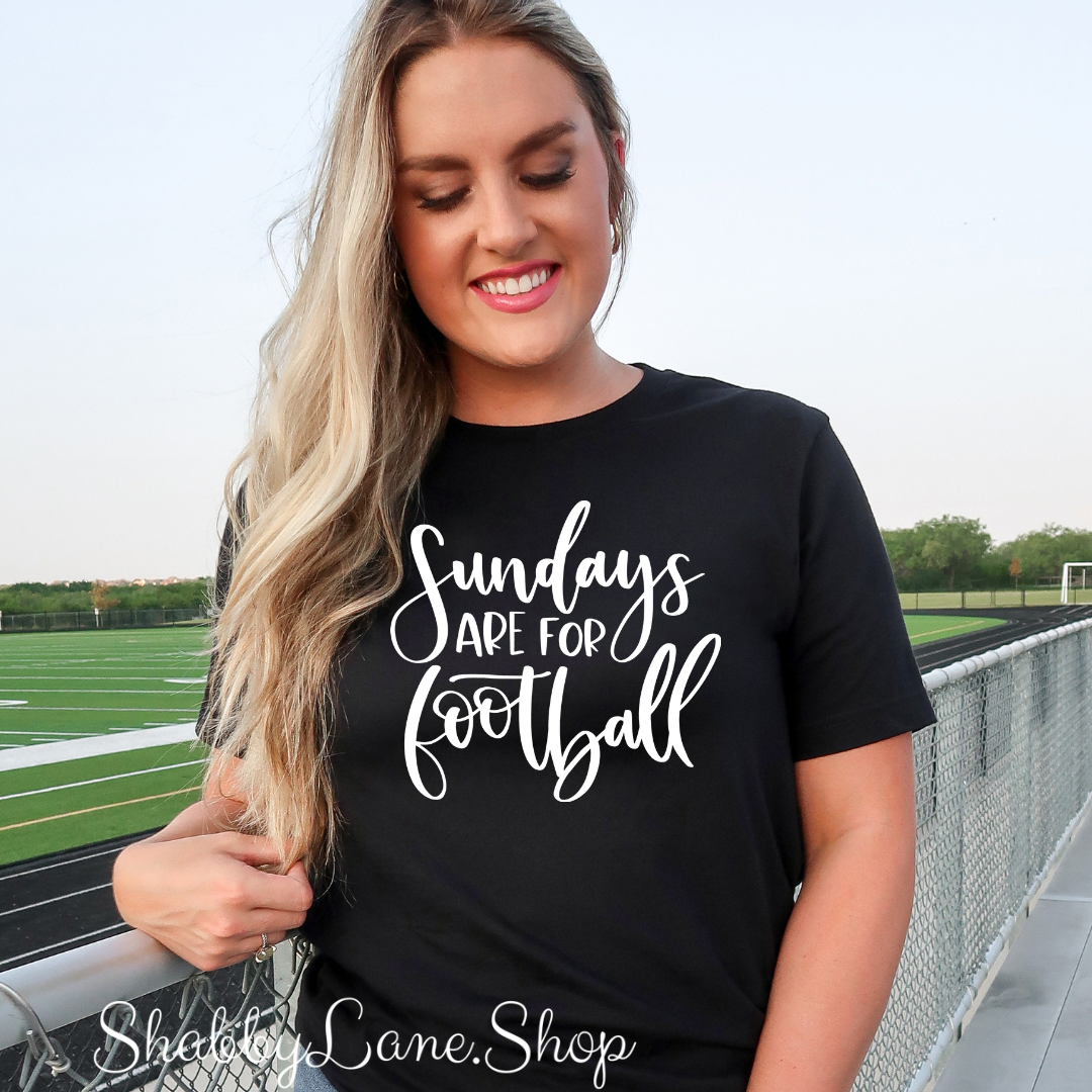 Sunday’s are for football - Black tee Shabby Lane