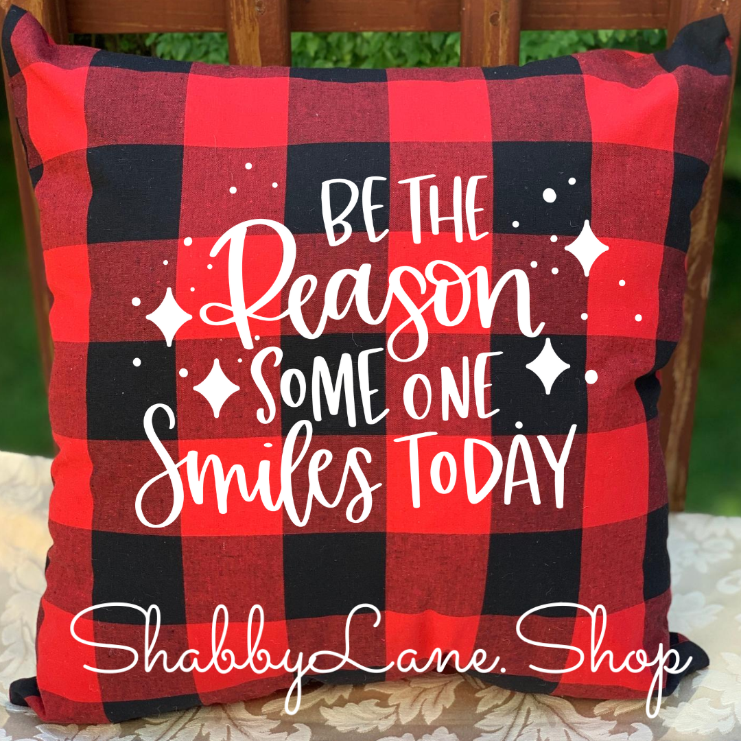 Be the Reason - Red Buffalo plaid pillow Shabby Lane