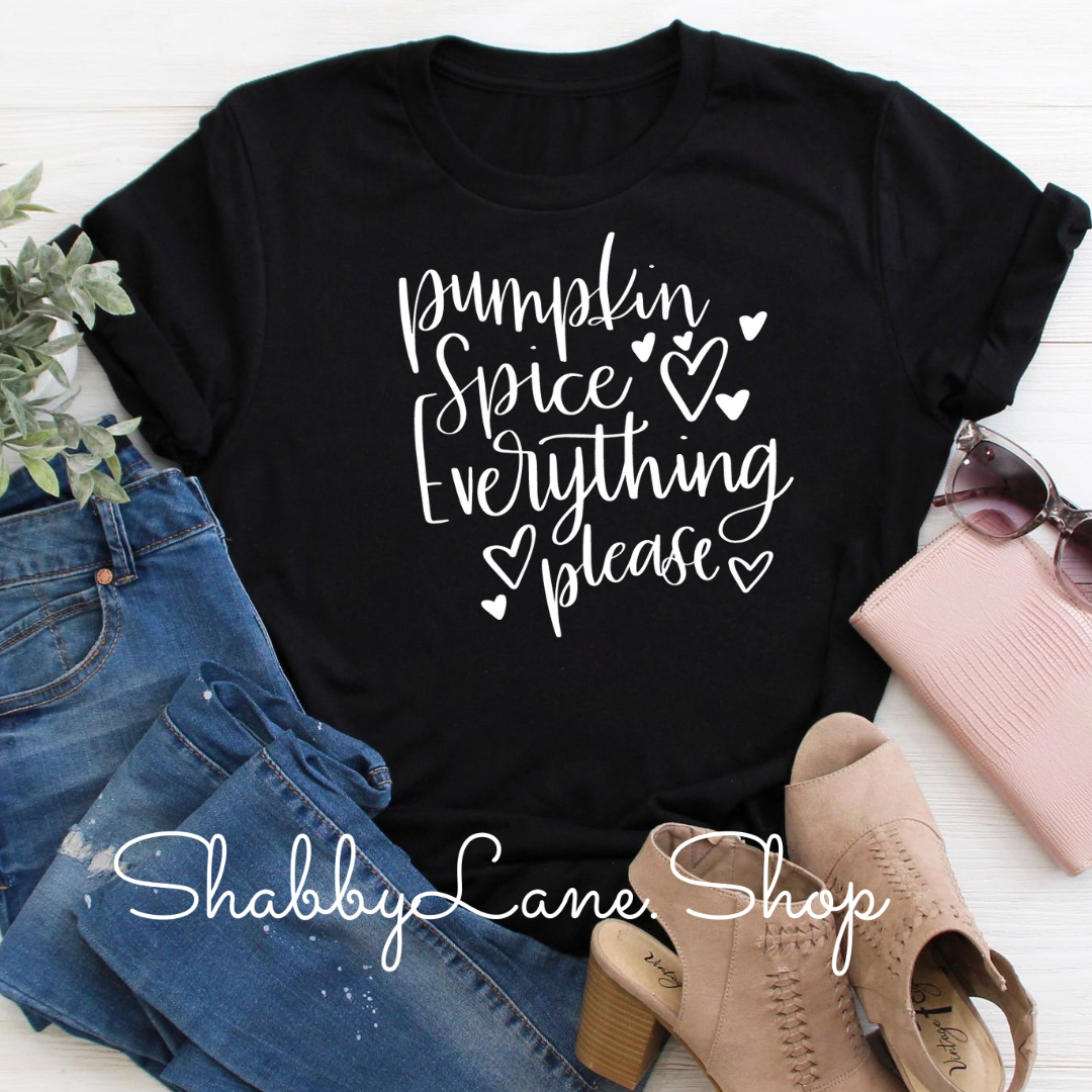 Pumpkin spice everything ! Black tee Shabby Lane