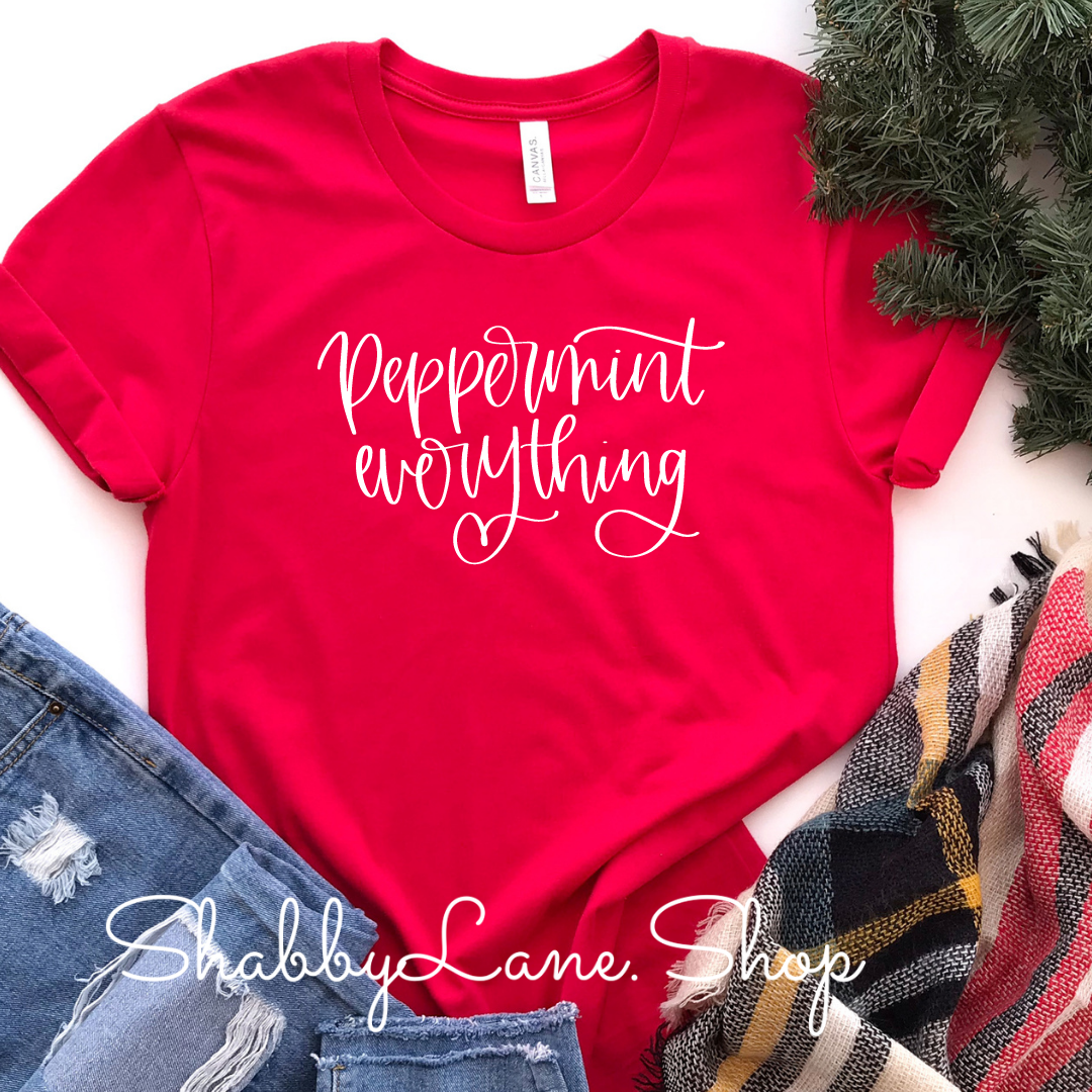 Peppermint everything - Red Short Sleeve tee Shabby Lane