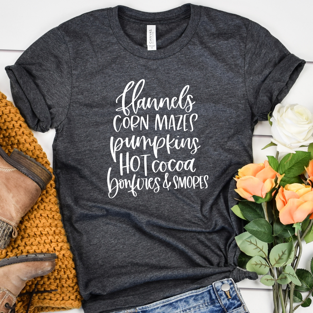 Flannels corn mazes - Dk Gray tee Shabby Lane