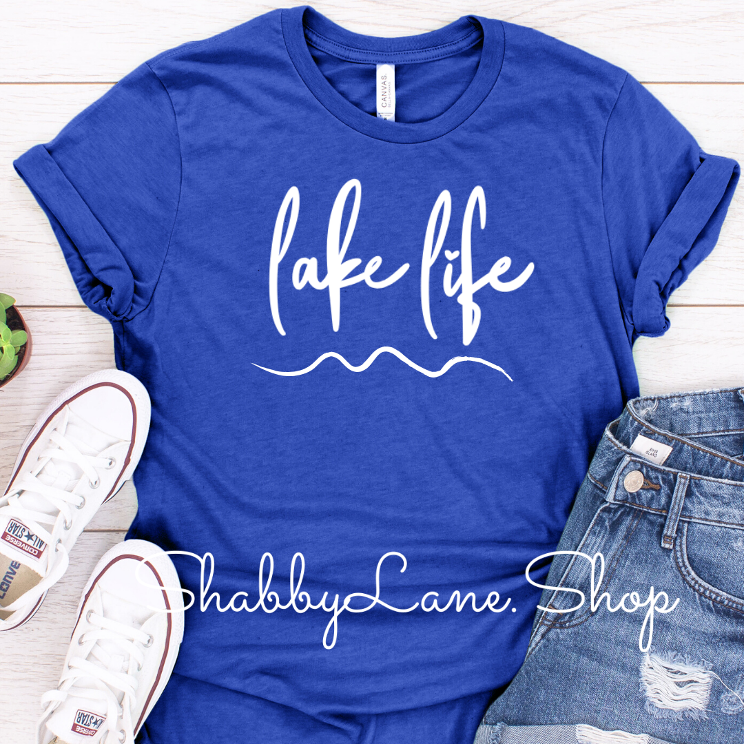 Lake Life- Royal blue tee Shabby Lane