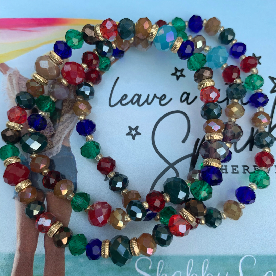 Beautiful mixed bead trio bracelet stack Shabby Lane