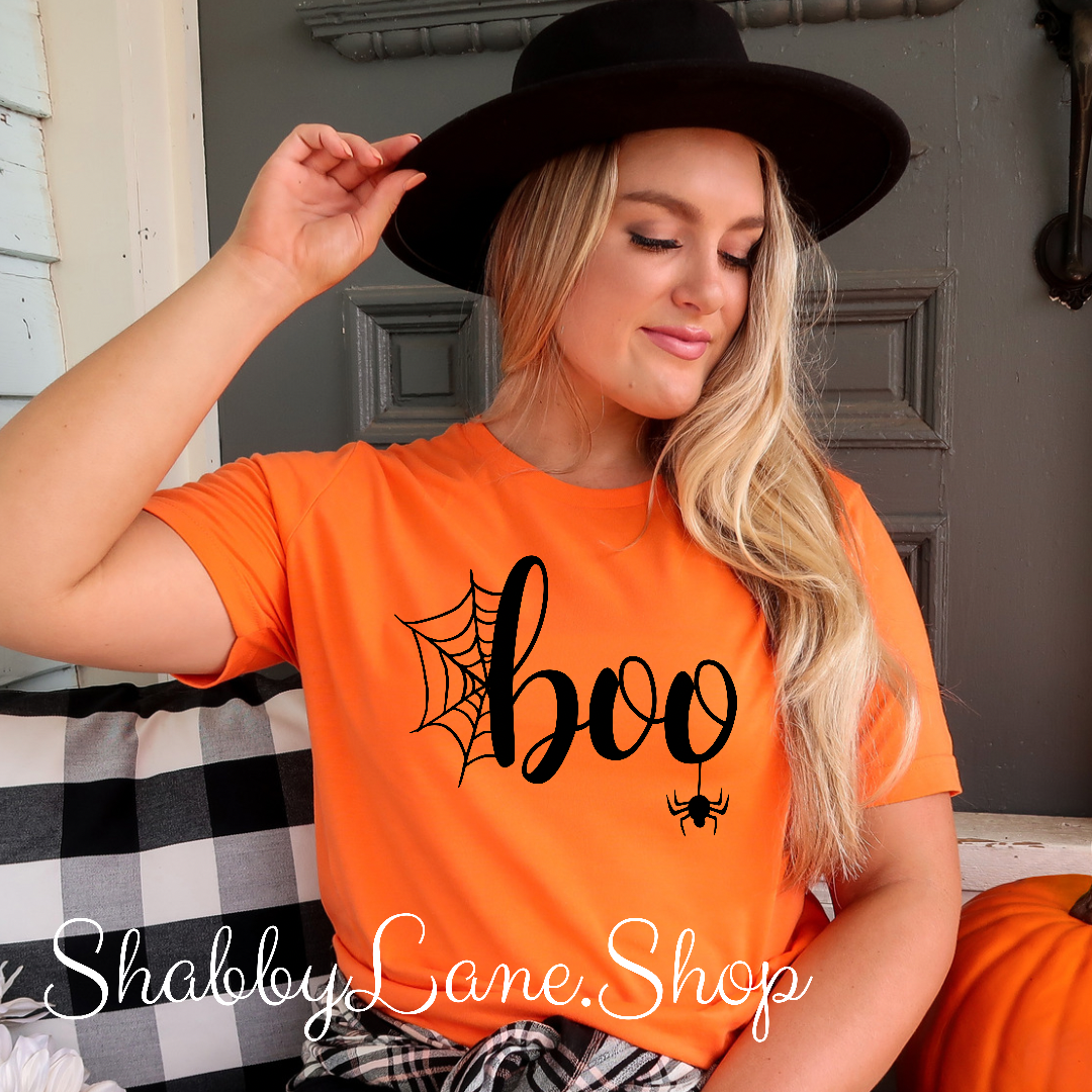 Boo Halloween T-shirt- orange tee Shabby Lane