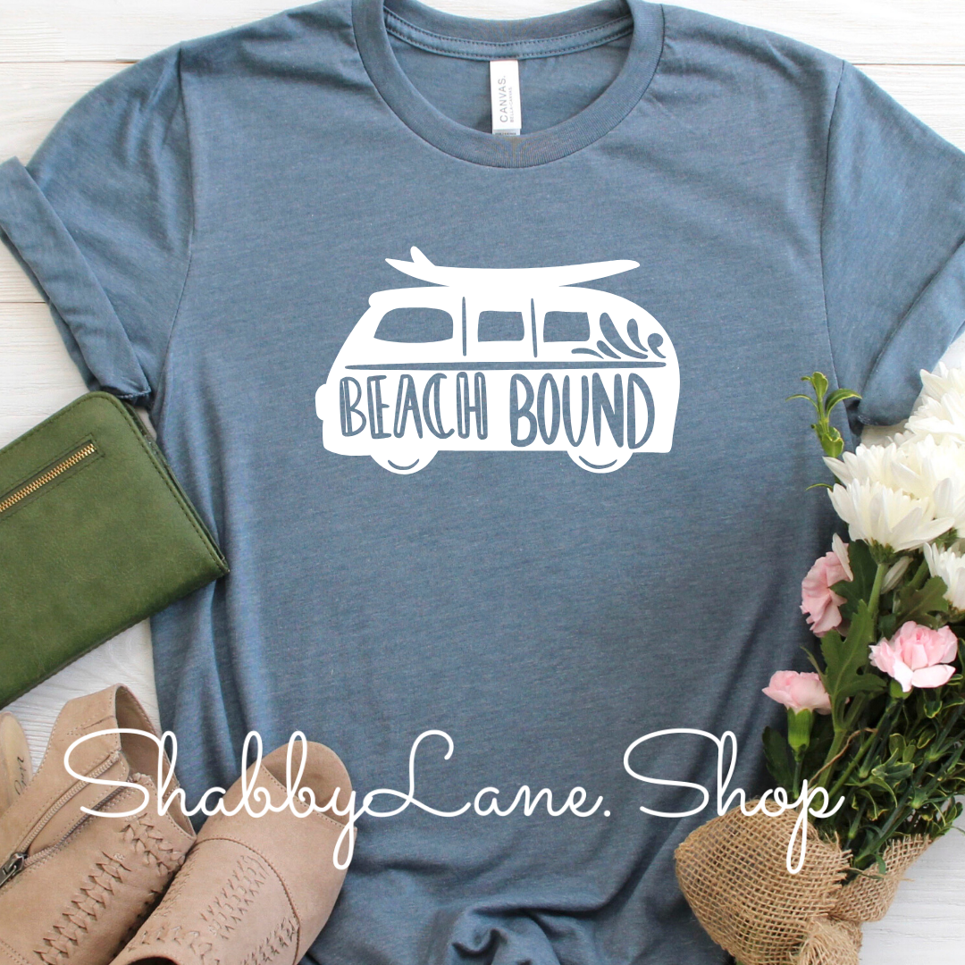 Beach Bound - t-shirt Heather Slate tee Shabby Lane