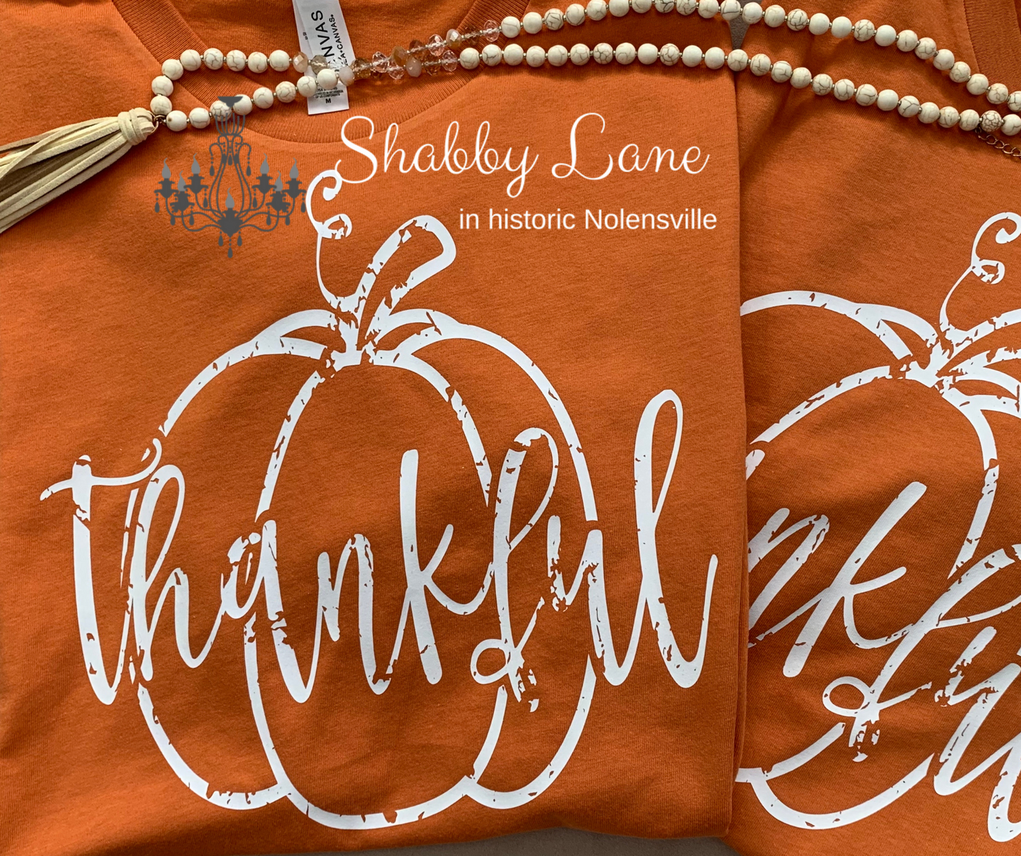 Thankful grunge pumpkin tee orange tee Shabby Lane