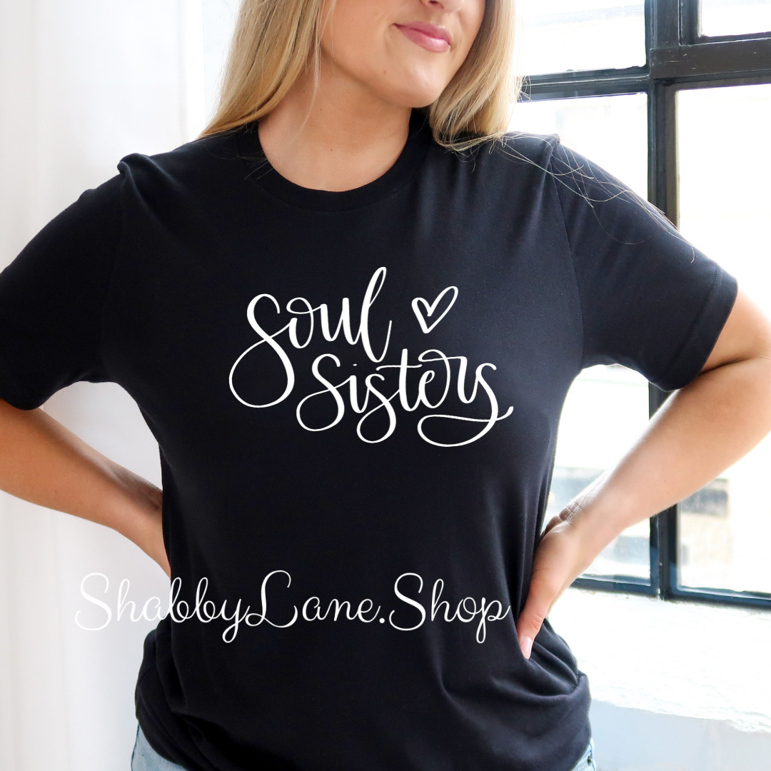 Soul Sisters - black T-shirt tee Shabby Lane