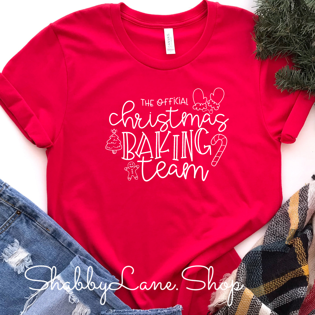 Christmas Baking team - Red Short Sleeve tee Shabby Lane