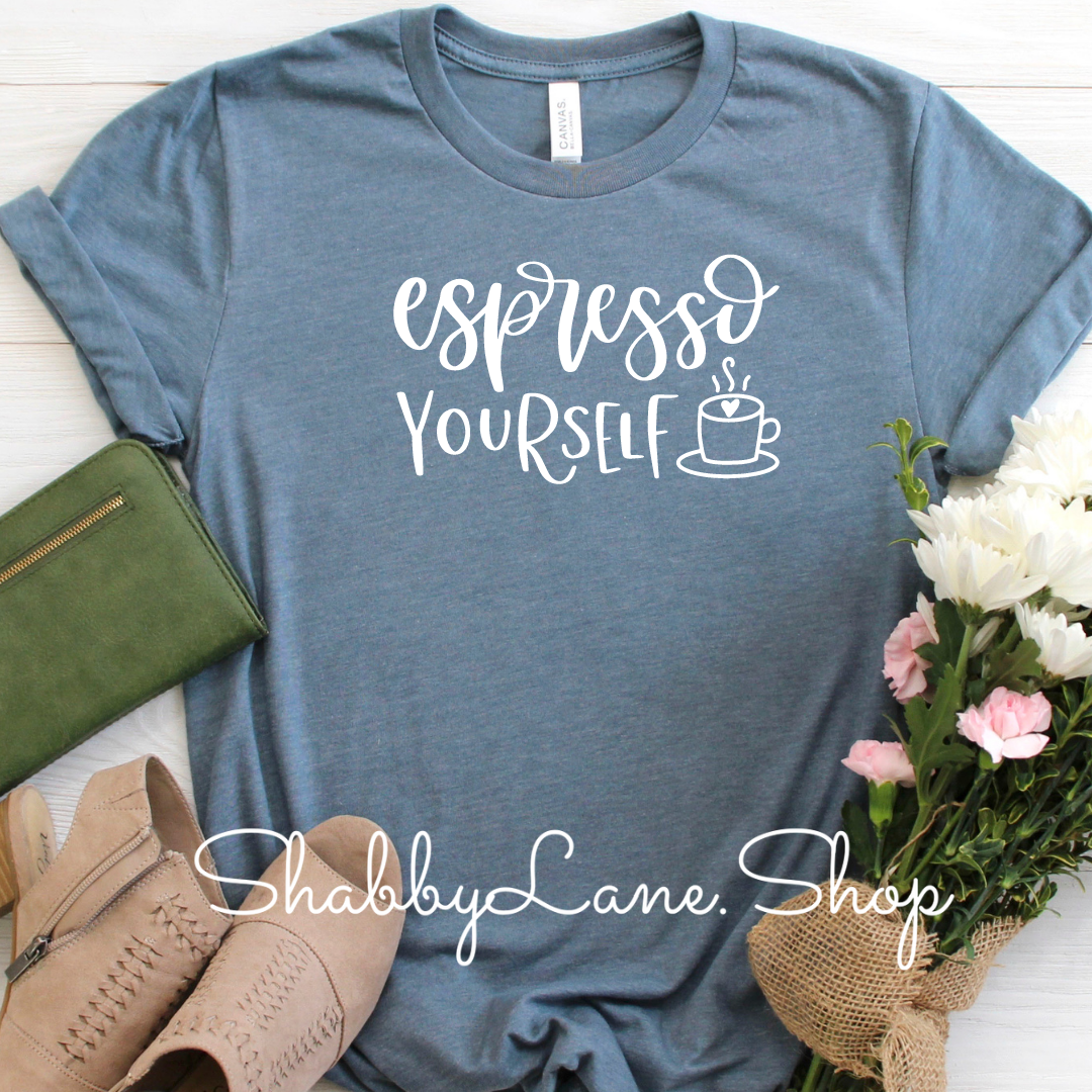 Expresso yourself T-shirt - Slate tee Shabby Lane