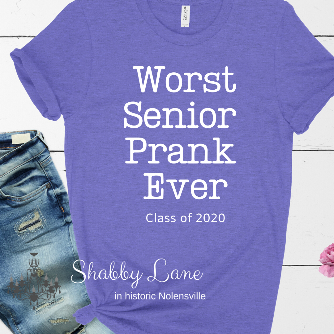 Senior Prank 2020 tee Purple tee Shabby Lane
