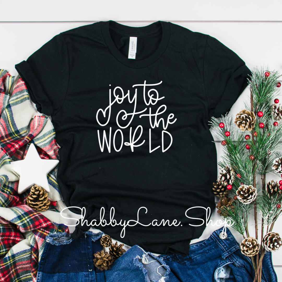 Joy to the world - Black tee Shabby Lane