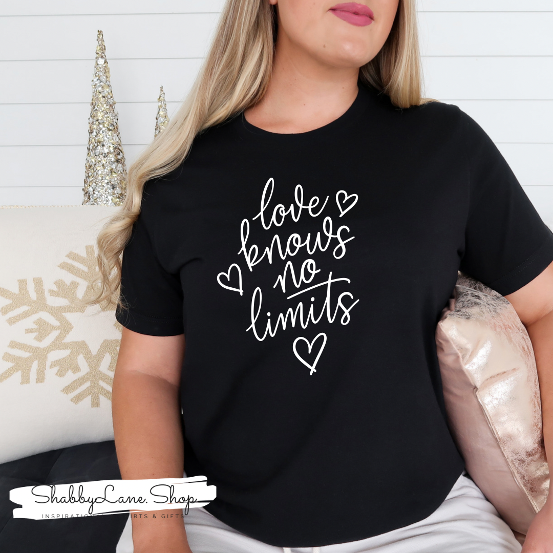 Love knows no limits- black T-shirt tee Shabby Lane