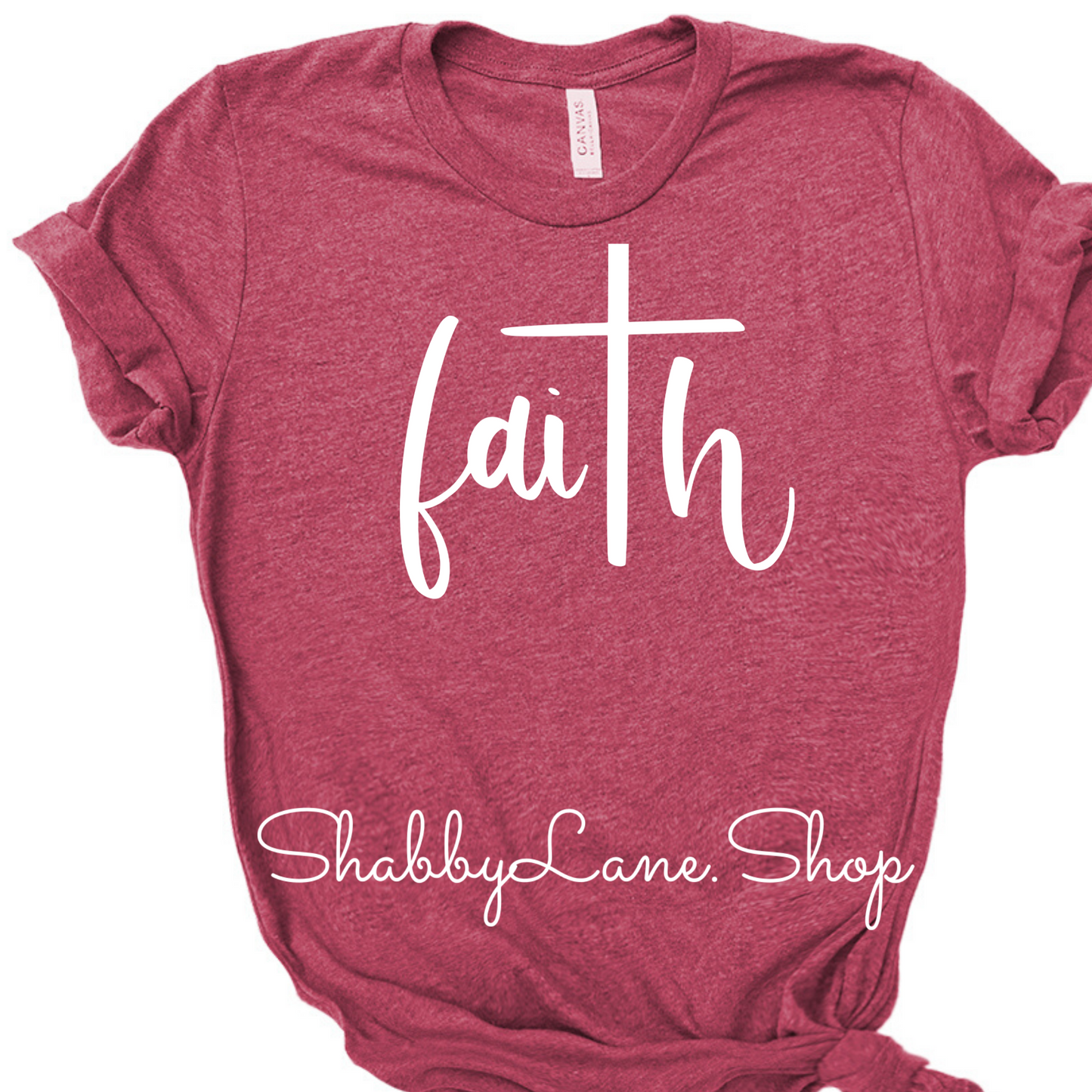 Faith raspberry tee tee Shabby Lane
