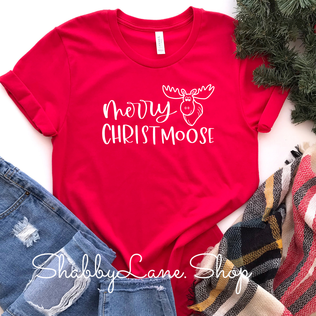 Merry Christmoose - Red Short Sleeve tee Shabby Lane