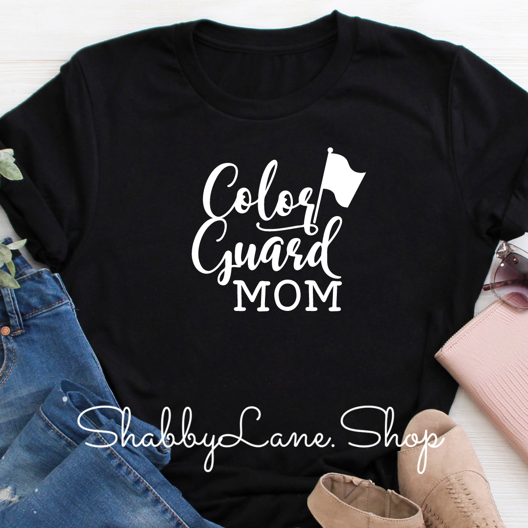 Color Guard Mom - Black tee Shabby Lane