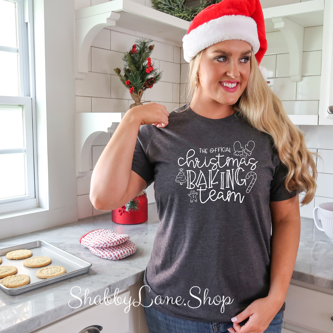 Christmas baking team - Dk Gray tee Shabby Lane