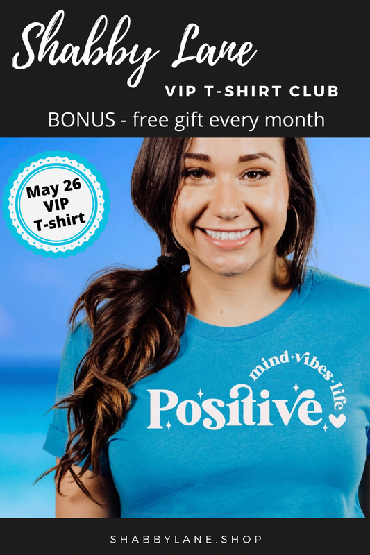 12 month gift subscription- T-Shirt of the Month Club - AND FREE GIFT Shabby Lane
