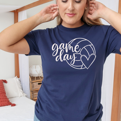 Game Day volleyball t-shirt -Navy tee Shabby Lane   
