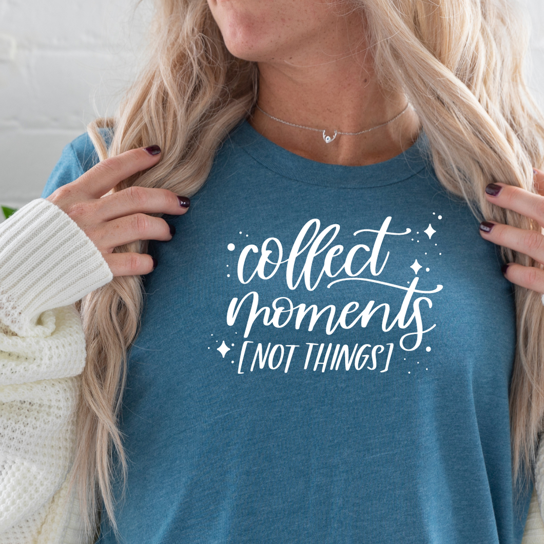 Collect moments - teal T-shirt tee Shabby Lane   