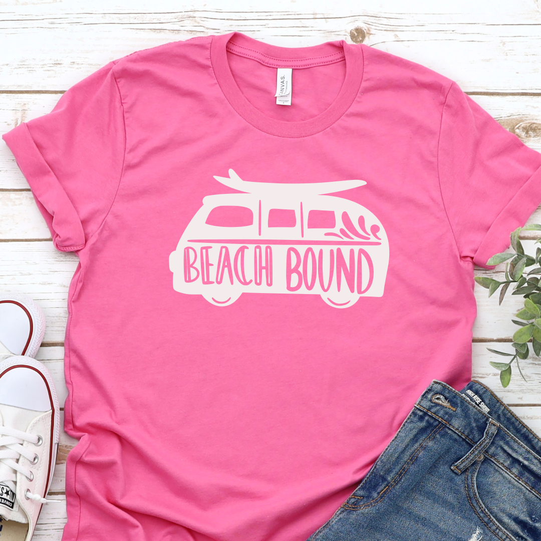 Beach Bound - pink T-shirt tee Shabby Lane   