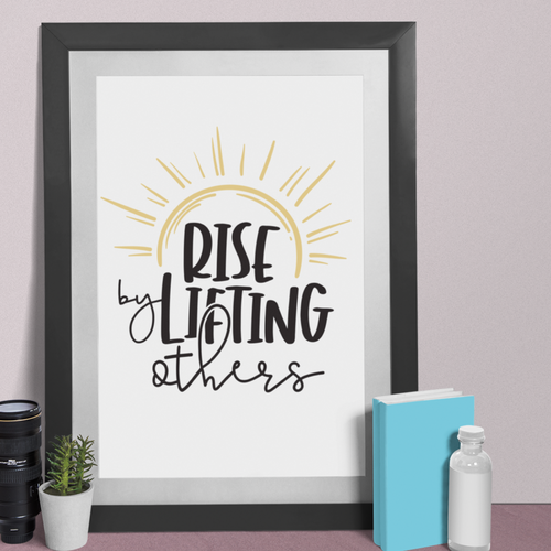Rise by lifting others - 5 x 7 print  Shabby Lane   