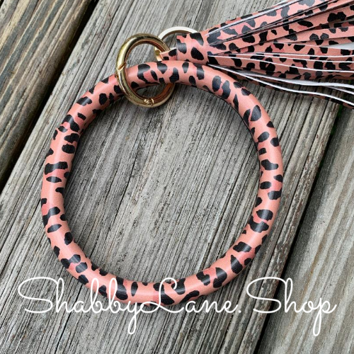 Tassel leopard bracelet key ring  Shabby Lane   