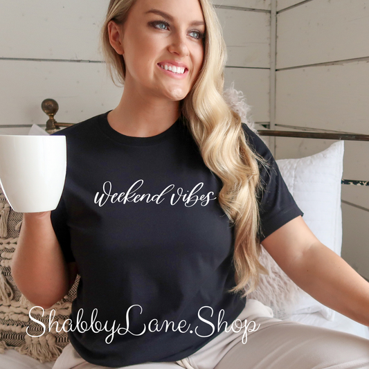 Weekend Vibes - Black T-shirt tee Shabby Lane   