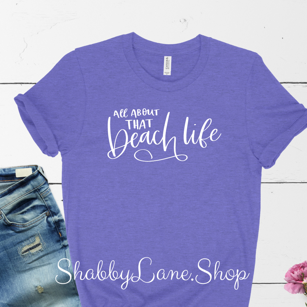 All about that beach life - Lavender T-shirt tee Shabby Lane   
