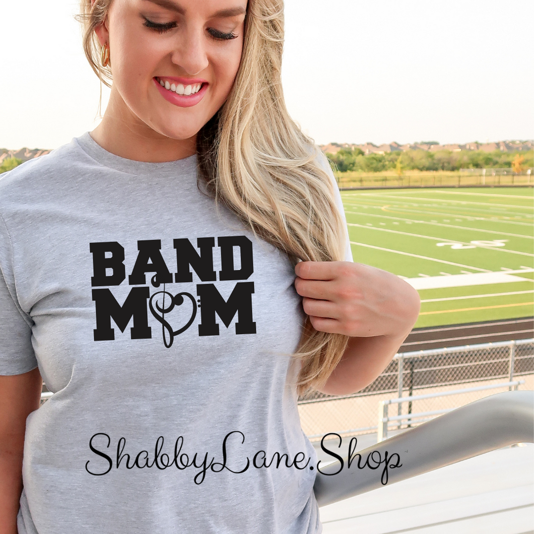 Band Mom - Gray tee Shabby Lane   