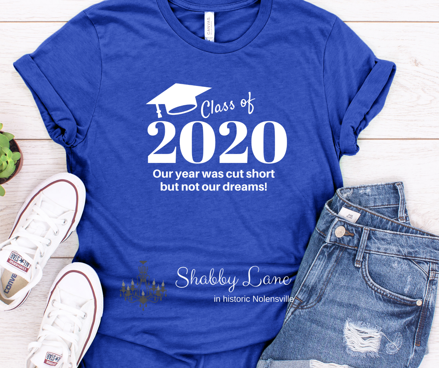 Class of 2020 tee Royal blue tee Shabby Lane   