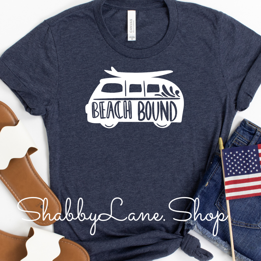 Beach Bound -  Navy T-shirt tee Shabby Lane   