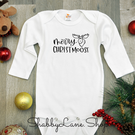 Merry Christmoose - bodysuit- white  Shabby Lane   