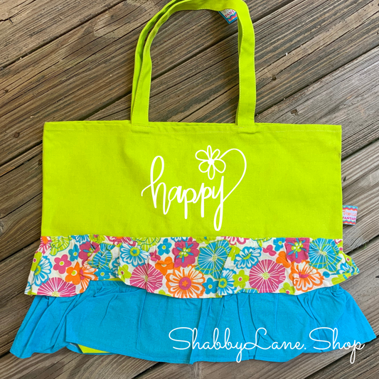 Fun beach tote - Happy Tote Shabby Lane   