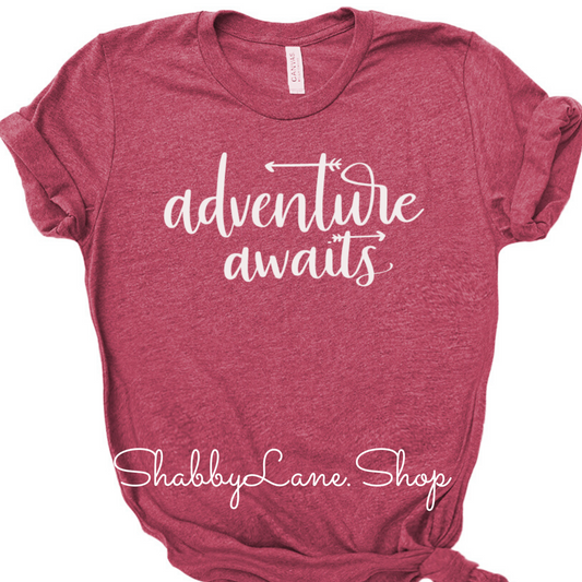 Adventure awaits - raspberry tee tee Shabby Lane   