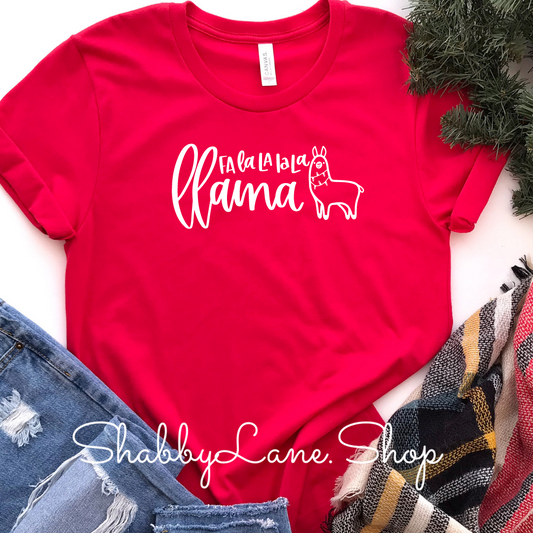 Fala lama - Red Short Sleeve tee Shabby Lane   