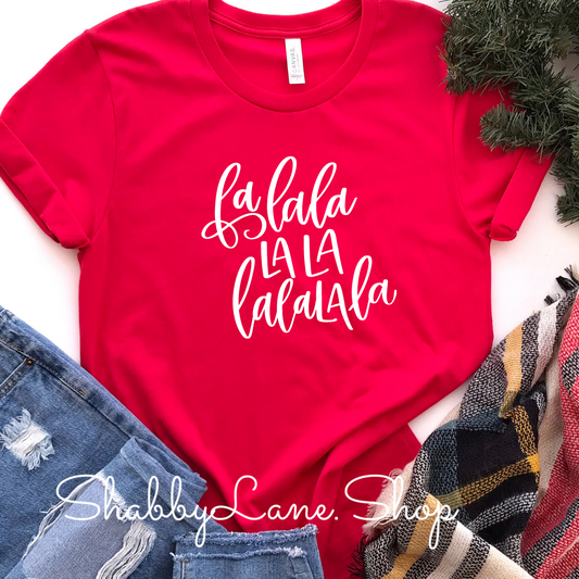 Falalala- Red Short Sleeve tee Shabby Lane   