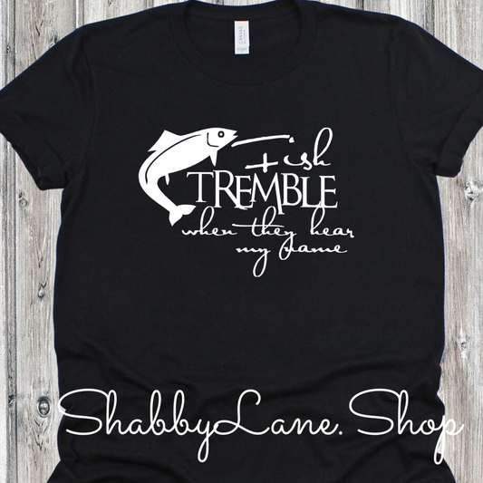 Fish Fear My Name - black tee Shabby Lane   