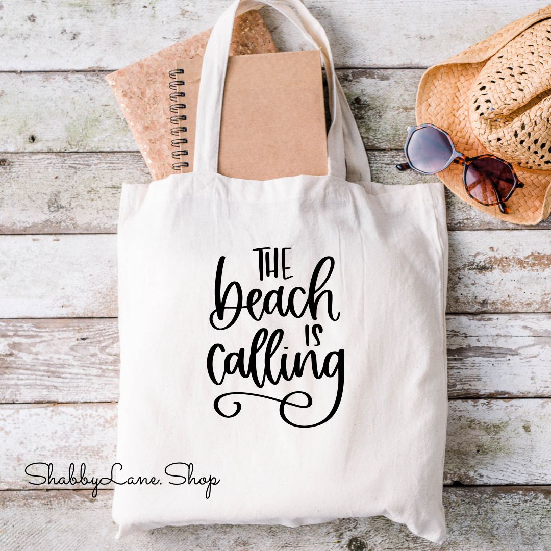 Sweet canvas market tote - the beach is calling  Shabby Lane   