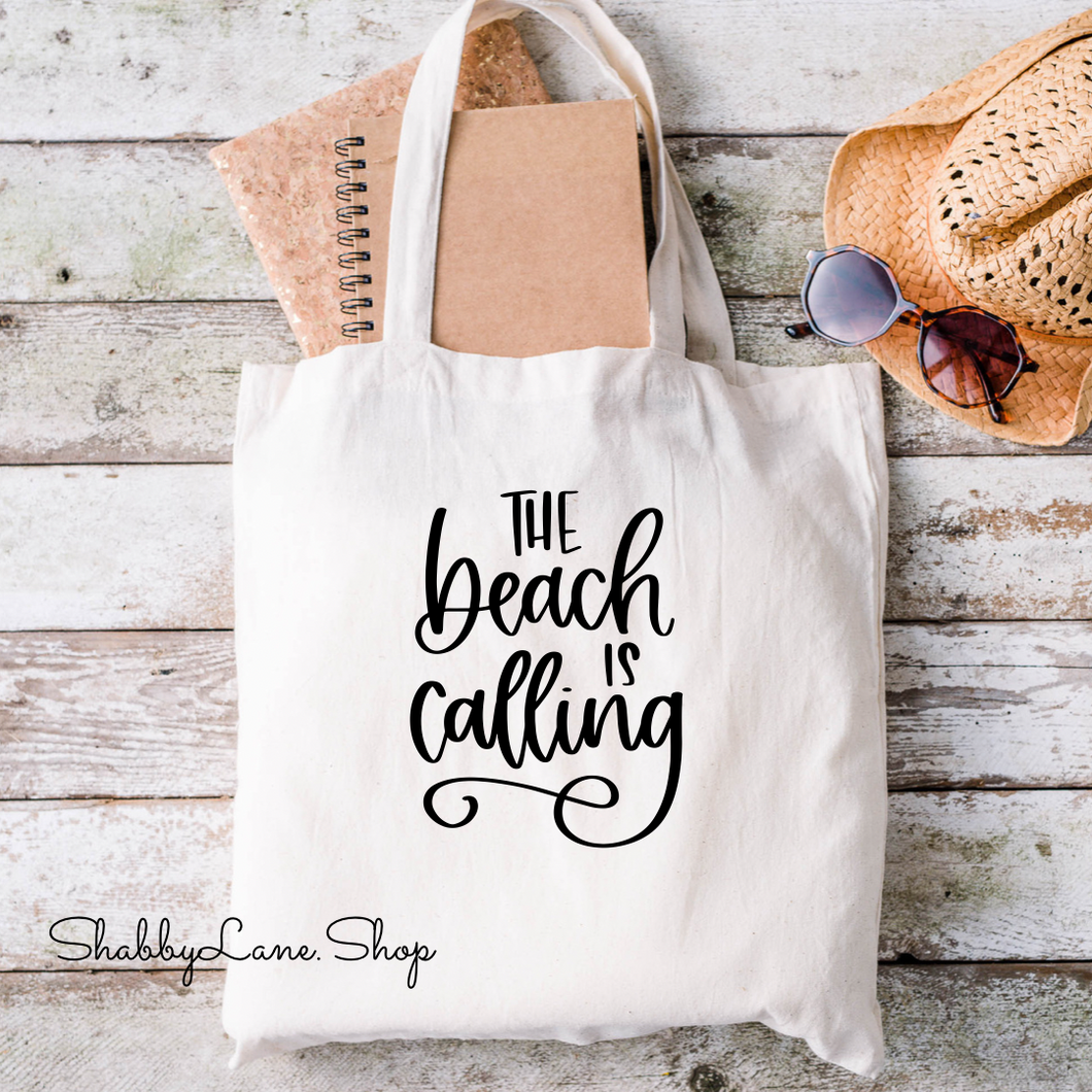 Sweet canvas market tote - the beach is calling  Shabby Lane   