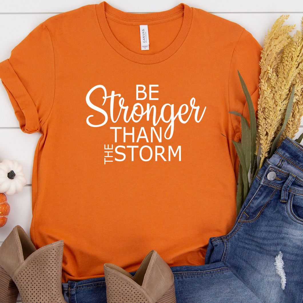Be stronger than the storm - Orange tee Shabby Lane   