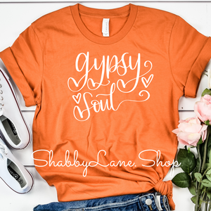 Gypsy Soul - Burnt orange tee Shabby Lane   