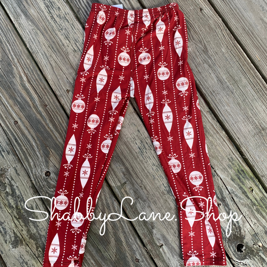 Children’s leggings - maroon ornaments  Shabby Lane   