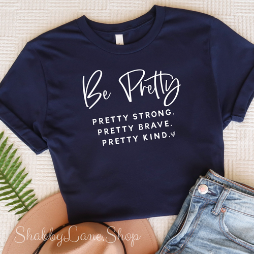 Be Pretty - T-shirt Navy tee Shabby Lane   